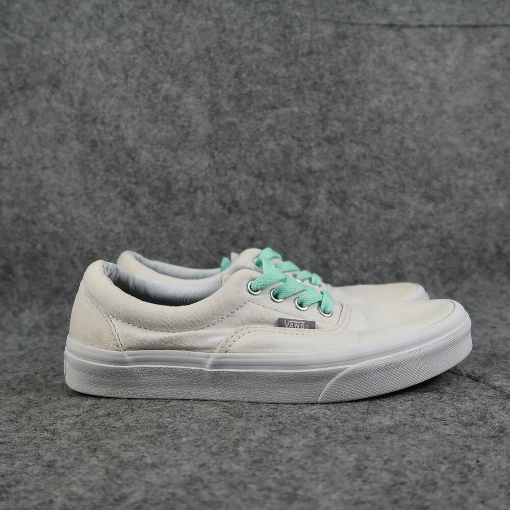 Vans Shoes Womens 7 Sneakers Era Skate Casual Canvas Lace Up White Comfort Low
